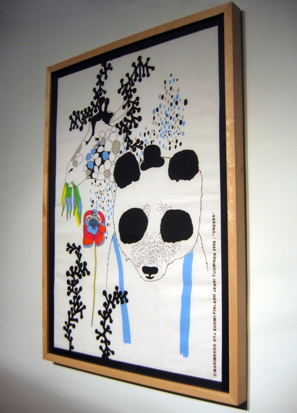 framed marimekko tea towel door sixteen